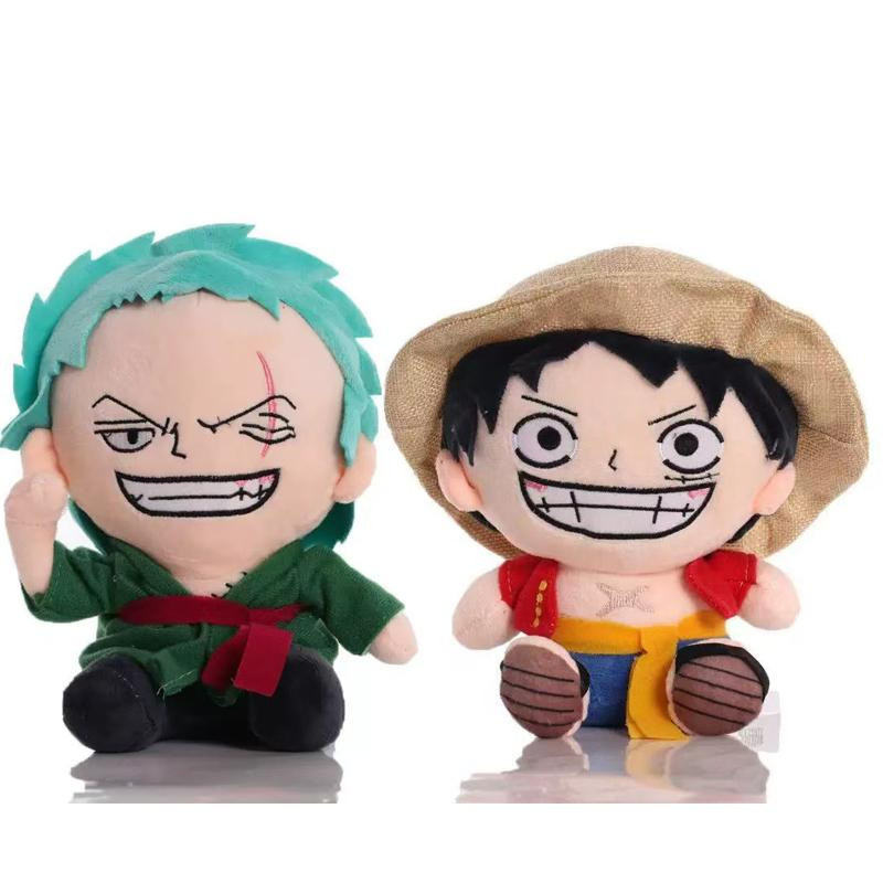 Yiran toy 1 One Piece Anime Luffy Zoro Plüschtier 20cm - Bild 2