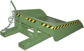 Bauer Staplerschaufel BSI 50 mit Seilzug-Entriegelung aus Stahl, Resedagrün, B/T/H: 133,0 x 181,0 x 71,0 cm - Bild 1