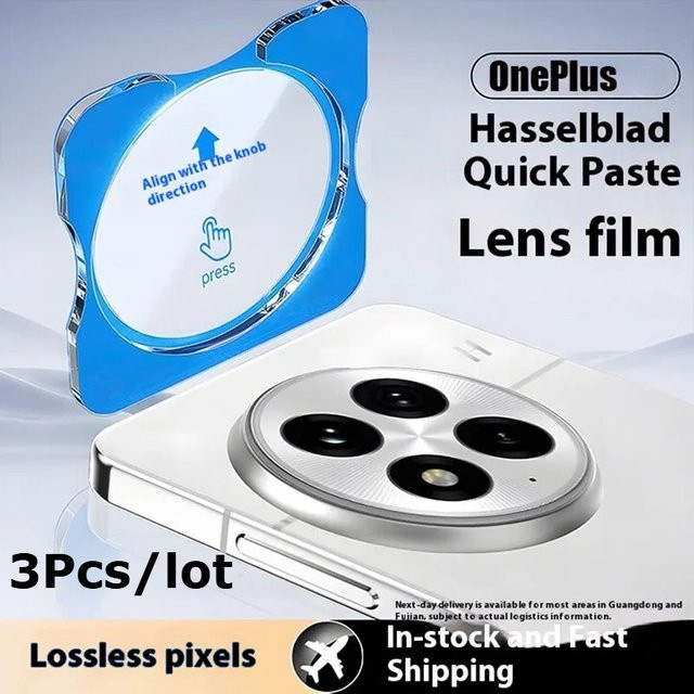 3er-Set OnePlus Kameralinsen-Schutzglas mit Installationshilfe, transparent - Bild 1