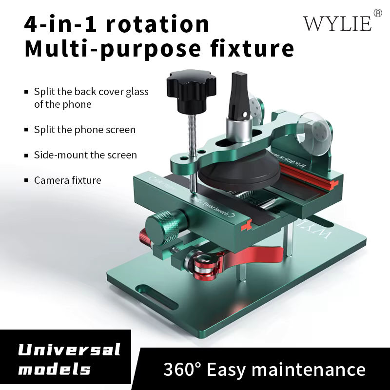 Wylie 4 in 1 Mehrzweck-Halterung mit 360 Grad Rotation und separater Klemmvorrichtung in Grün - Bild 2