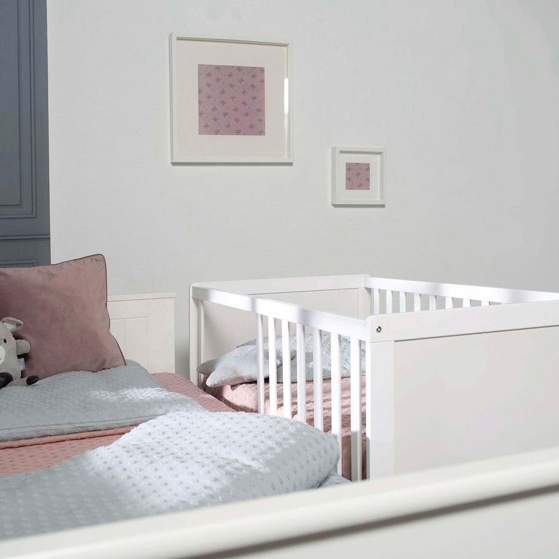 Roba Beistellbett mit Safe Asleep Matratze in Weiß, B/T: 120 x 60 cm - Bild 2