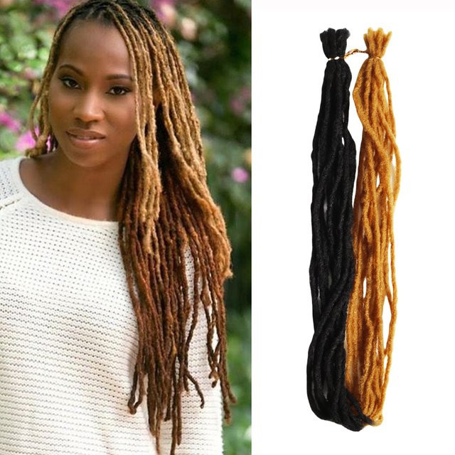 OLD STREET Haarverlängerung Dreadlocks, 40 Zoll, Blond Schwarz, Damen - Bild 1