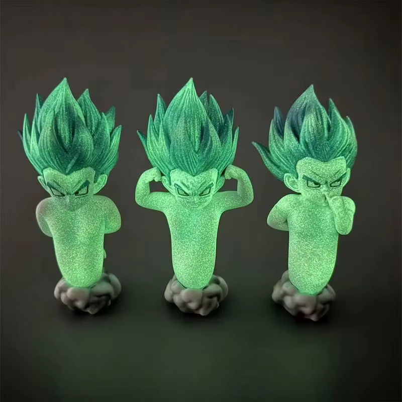 5er Set Dragon Ball Z Gotenks Super Ghost Kamikaze Attack Actionfiguren von Bandai in Weiß, Höhe: 14,5 cm - Bild 4