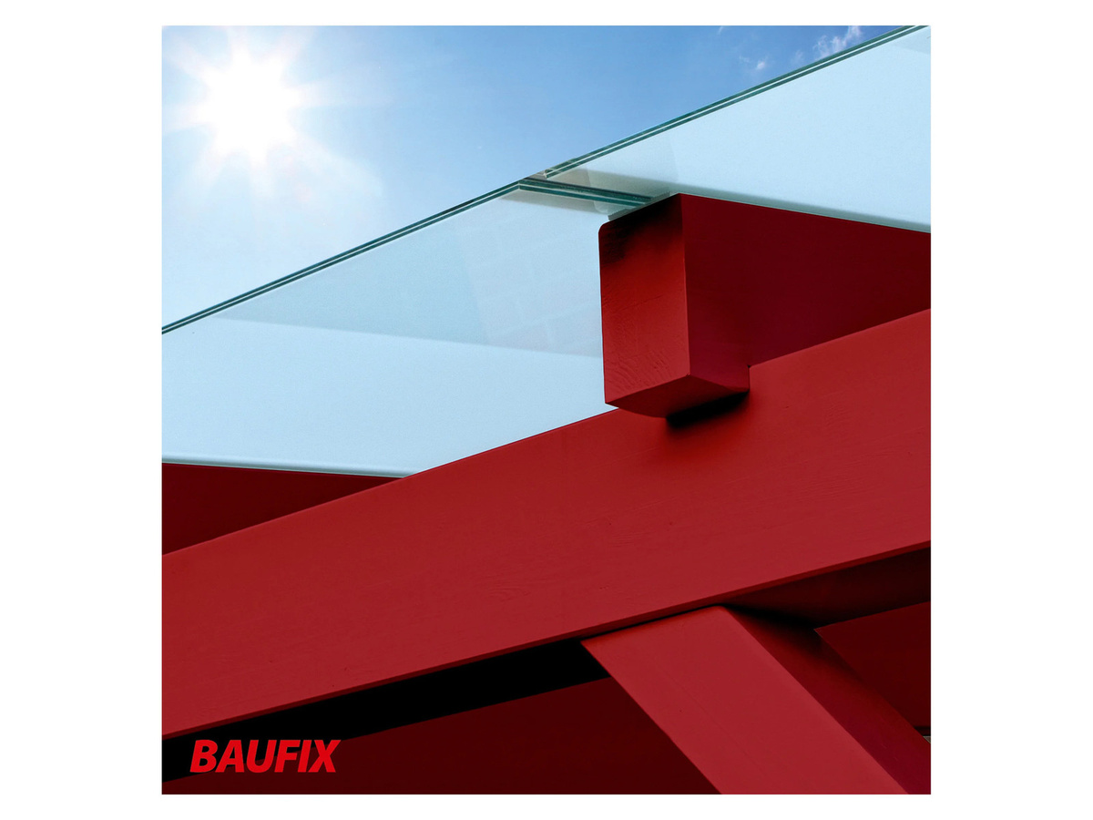 Baufix 2in1 Express Deckfarbe für Holz, Rot, matt, 2 x 2,5 l - Bild 2