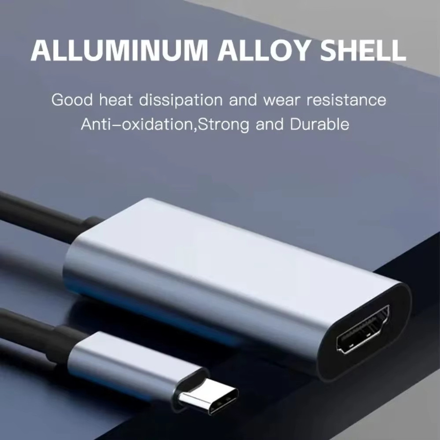 LccKaa USB-C auf HDMI Adapter in Grau für 4K UHD Auflösung - Bild 2