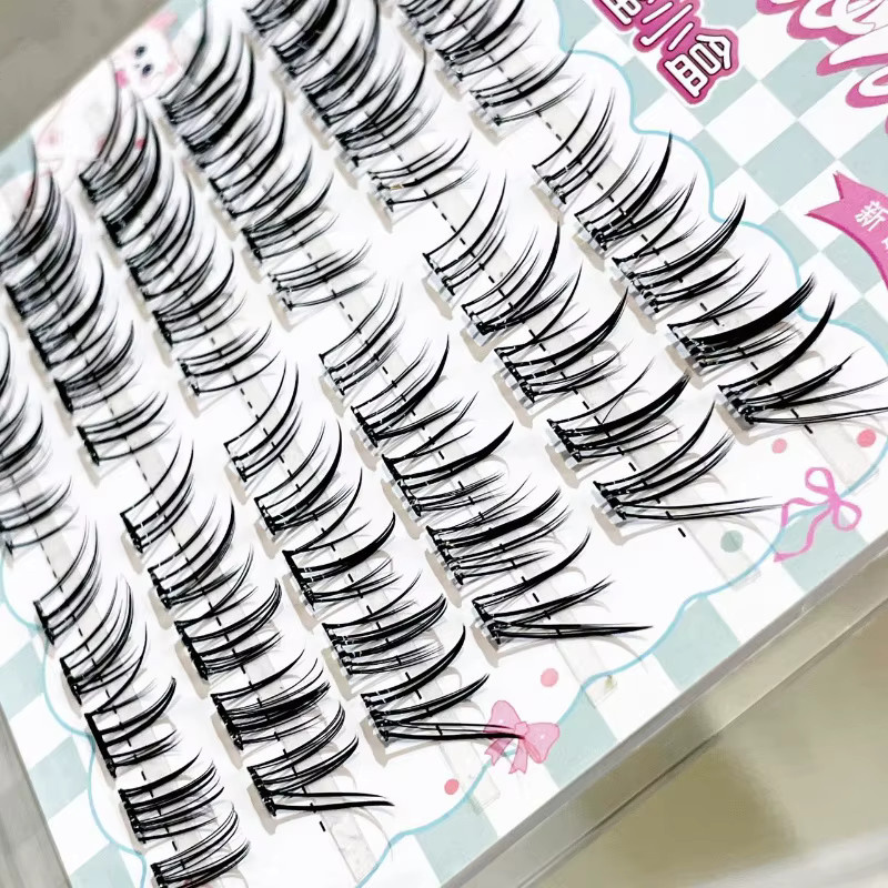 Mixiaohe Deer Cluster Lashes, C Curl, Wiederverwendbar - Bild 4