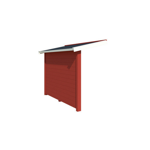 Lasita Maja Schleppdach mit Seitenwand in Rot, B/H: 220 x 90 cm - Bild 3