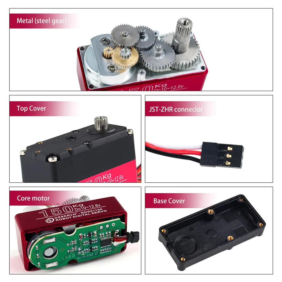 Stemedu Metallgetriebe Digital Servo, Roboter-Servomotor, Metall - Bild 5