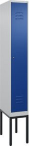 C+P Spind Classic PLUS Garderobenschrank mit 1 Abteil, Gestell aus Stahl, Zylinderschloss, 4 Garderobenhaken und mittiger Trennwand, H x B x T: 212 x 30 x 50 cm - Bild 1
