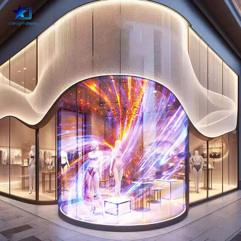 OIMG Hochauflösender transparenter LED-Film-Bildschirm für Innenräume und Schaufenster-Werbung - Bild 2