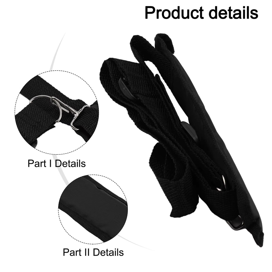 VIBRATITE Nylon gepolsterter Schultergurt für Freischneider und Rasenmäher in Schwarz - Bild 2