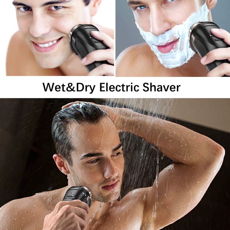HATTEKER Elektrorasierer, Herren, Schwarz, Silber - Bild 3
