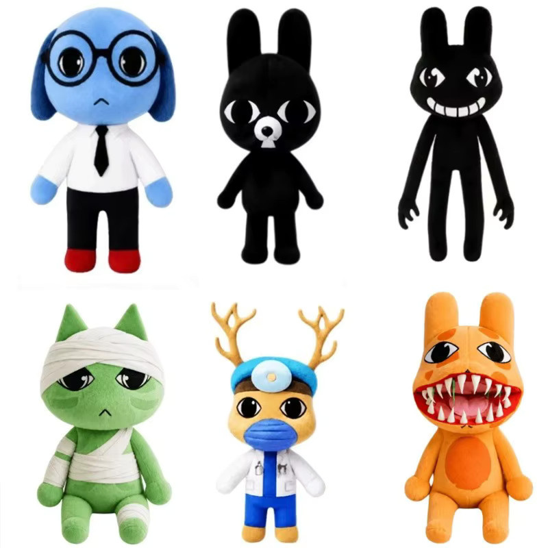 Bandai Horror-Tierklinik Plüschtiere, Blauer Hund, Pinguin, Hase, ab 14 Jahren - Bild 1