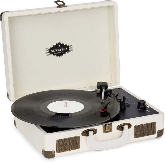 Nostalgy by auna Peggy Sue Retro-Plattenspieler in Weiß mit USB und AUX - Bild 1
