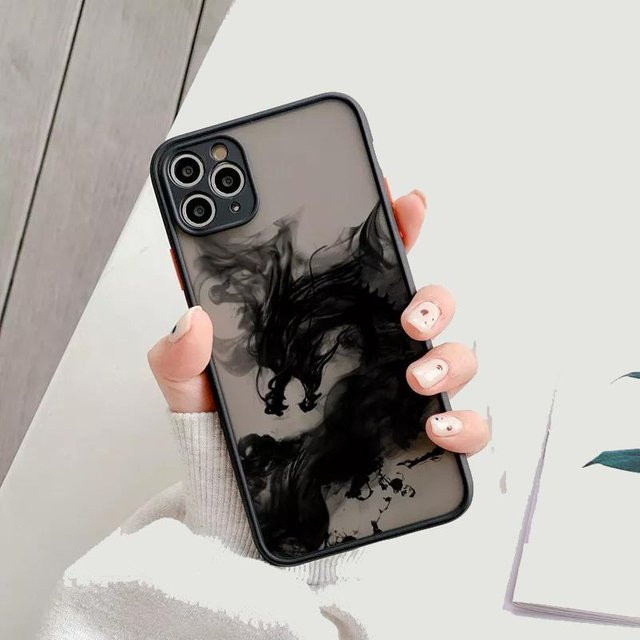 Stoßfeste Drachen Handyhülle für Samsung Galaxy S25 S24 S23 S22 Ultra S21 FE Plus A52 A13 A33 A53 A35 A54 A55 in Schwarz oder Transparent - Bild 1