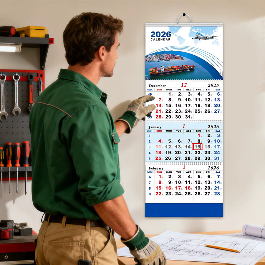 Wandkalender 2026 als Familienplaner in Multicolour, vertikaler Heimplaner zum Aufhängen für deine Organisation - Bild 2