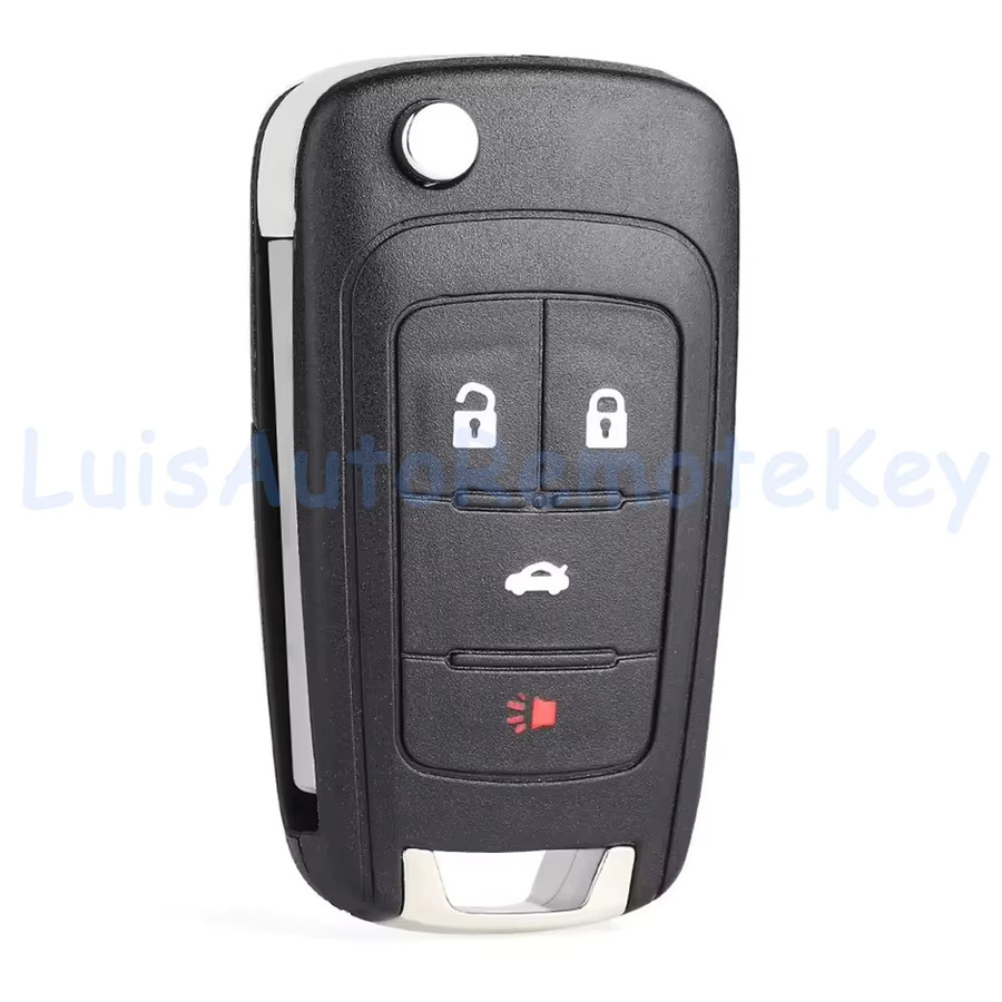 DIYKEY Flip Remote Key Fob mit ID46 Chip für Chevrolet Cruze Aveo Epica Lova Camaro Impala Trax Orlando, Schwarz, 315 MHz oder 433 MHz - Bild 2