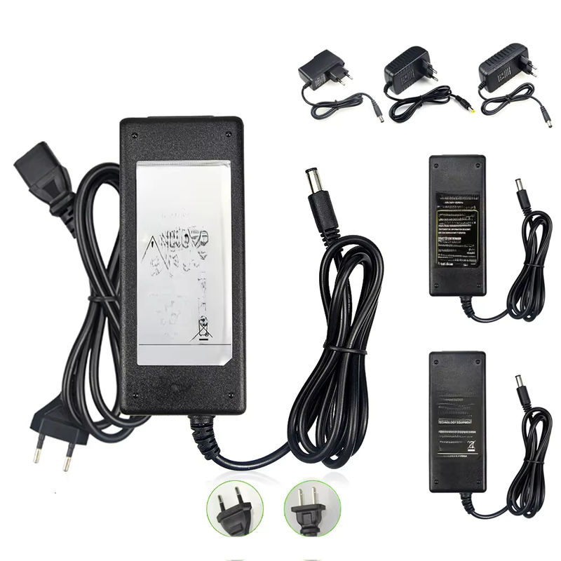 12V DC Netzteiladapter in Schwarz mit 5,5 mm x 2,5–2,1 mm Barrel-Plug für LED-Streifen - Bild 6