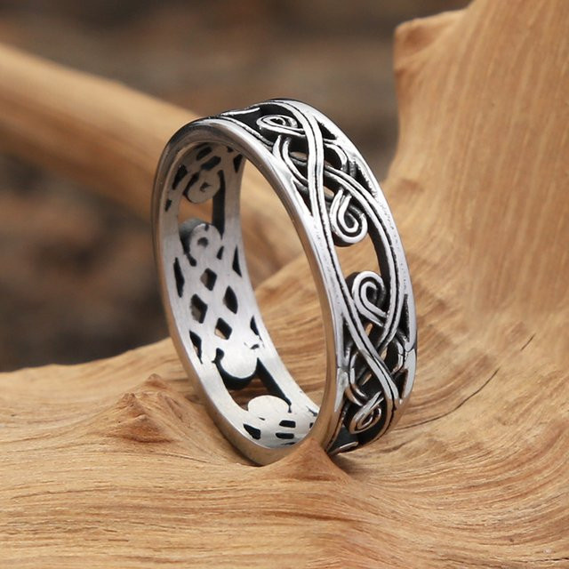 NORTHMAN Ring Edelstahl, Silber, Vintage, Unisex - Bild 1