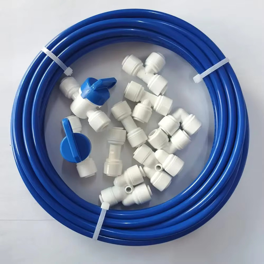 ATWFS RO-Wasserschlauch in Blau mit 10 Stück 1/4 Zoll Schnellverbindern, 10 Meter Länge für RO-Wasserreiniger-Systeme - Bild 2