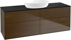 V&B Waschtischunterschrank Finion in Walnut Veneer, Farbe: Braun, B/T/H: 160 x 50,1 x 60 cm - Bild 1