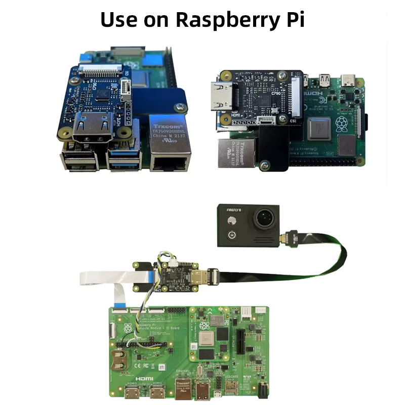 SHCHV BliKVM Board C790 Adapter mit HDMI- und I2S-Unterstützung für Raspberry Pi 5 4B 3B+ 3B Zero und CM4 in Schwarz - Bild 4