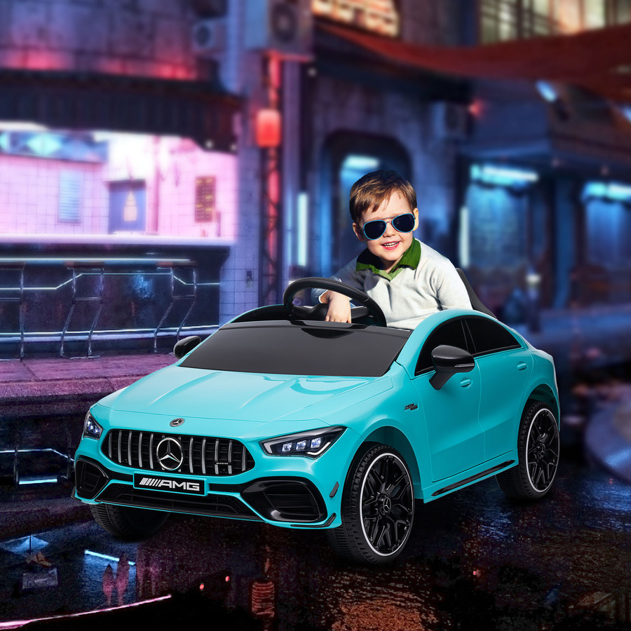 AIYAPLAY Mercedes-Benz Kinder-Elektroauto Hellblau mit Licht und Sound - Bild 2
