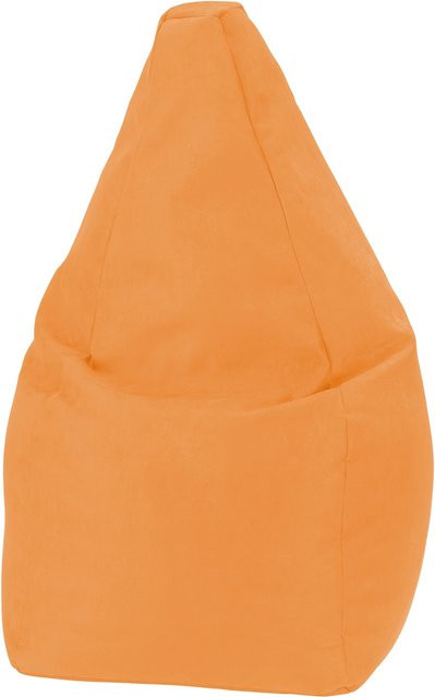 Linker Sitzsack Licardo Noble Soft in Orange mit Samtbezug, Höhe: 90 cm - Bild 1