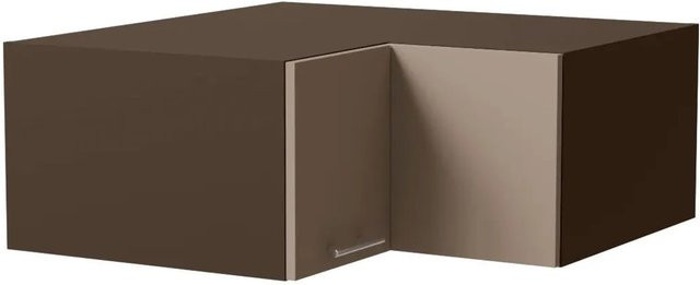 Feldmann-Wohnen Eckaufsatzschrank Brerra Lava Graubeige Matt B/T/H: 90 x 36 x 90 cm - Bild 1