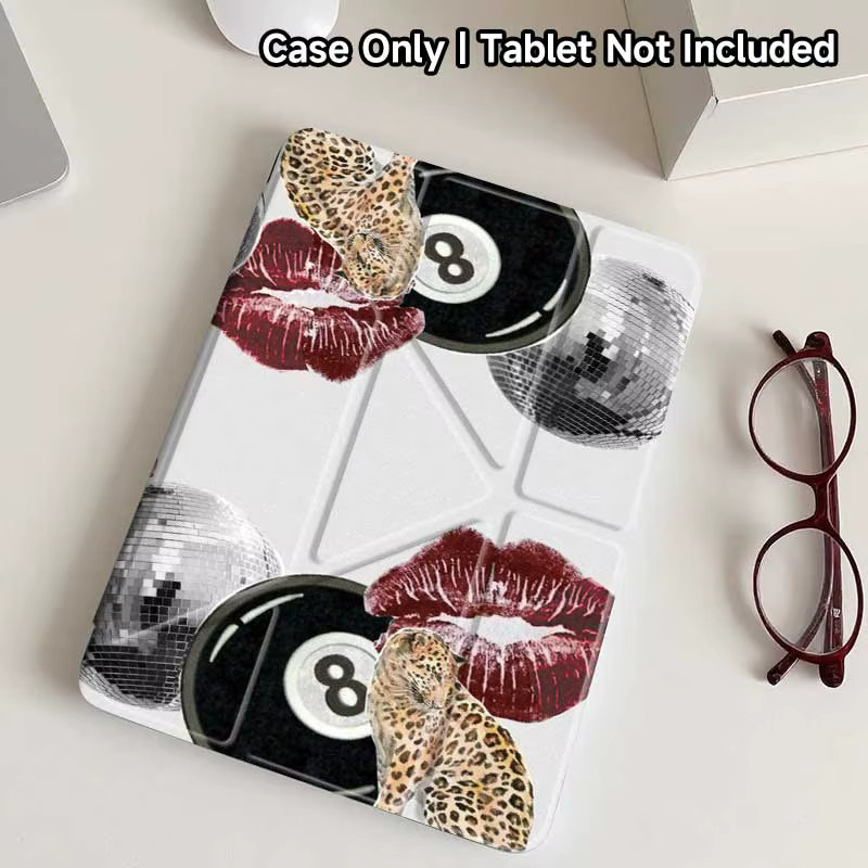 Y-Falt-Ständer Schutzhülle für Apple iPad 10./11. Generation, iPad 10.2, Mini 6/7, Air 7/6/5/4 mit transparenter Acryl-Rückwand in Transparent/Multicolor - Bild 2