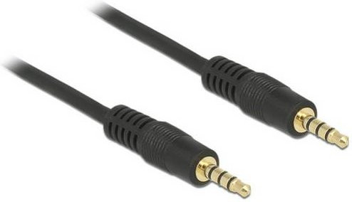 Delock 83435 Audio Anschlusskabel mit 3,5 mm Klinkensteckern, Schwarz, 1 m - Bild 1