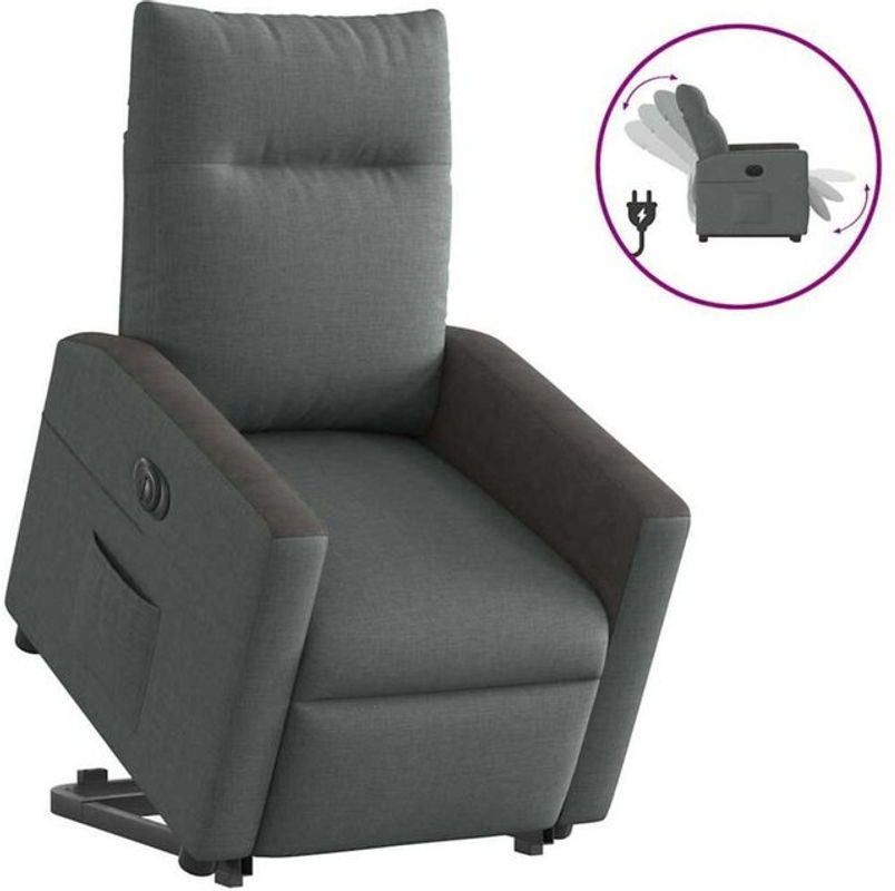 VIDAXL Relaxsessel mit elektrischer Aufstehhilfe aus Stoff in Anthrazit - Bild 1