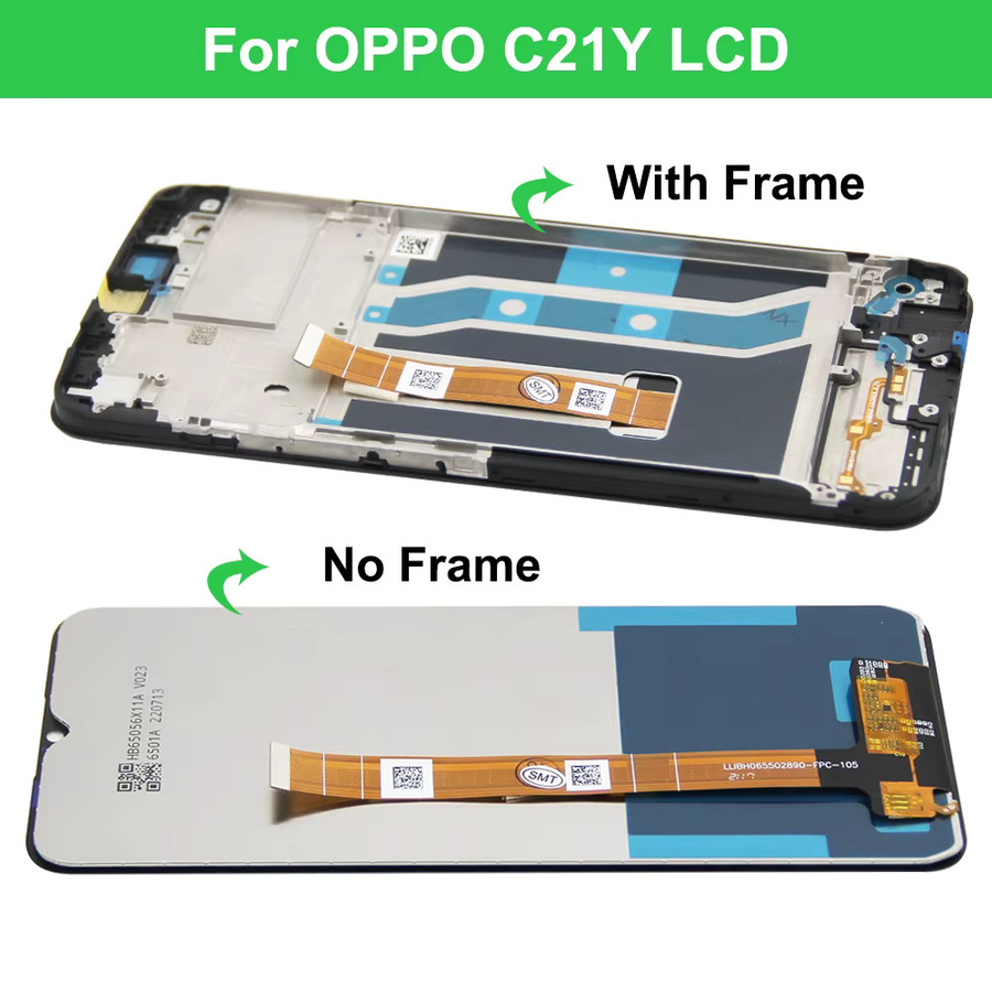 Oppo Realme C21Y Ersatzbildschirm mit 6,5 Zoll LCD-Touchscreen in Schwarz (RMX3261 RMX3263) - Bild 2