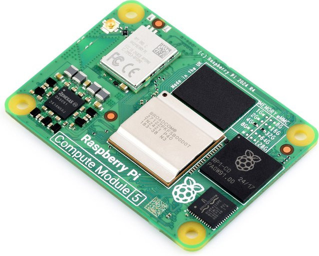 Raspberry Pi Compute Module 5 mit eMMC und Wi-Fi in Grün - Bild 1