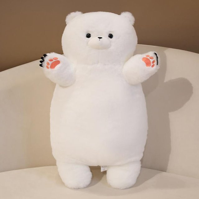 Linyi toy Eisbär Pandabär Plüschtier Kissen, 60cm, Weiß - Bild 1