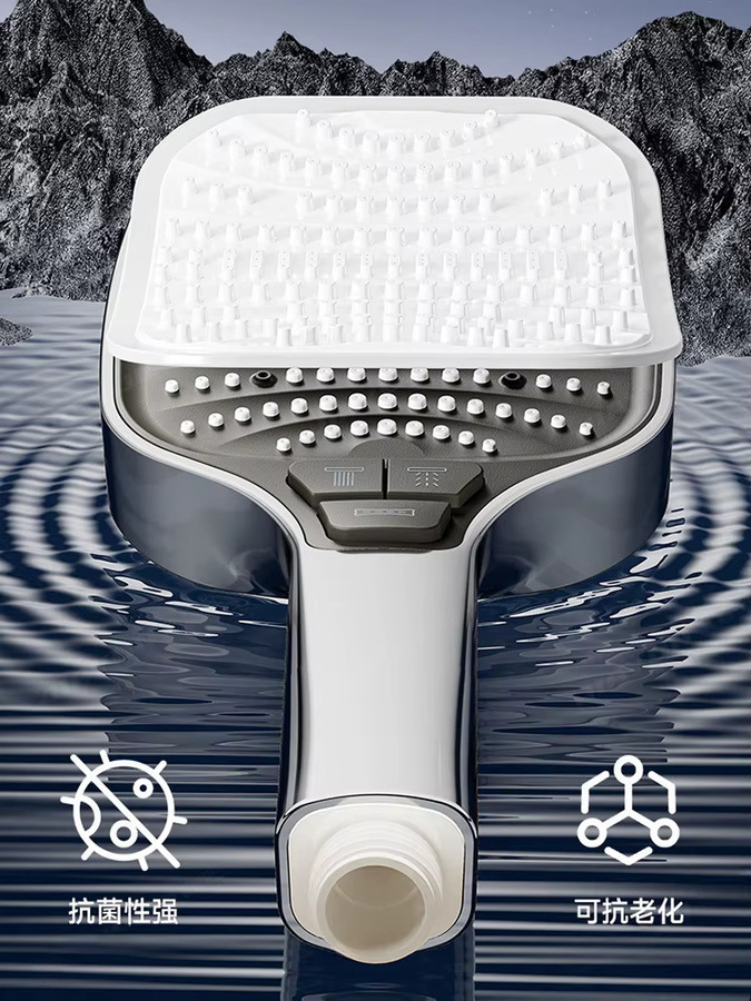 AQUREOW Duschkopf mit 8 Modi in Chrom, verstellbarer Hochdruck-Duschkopf mit Wassersparfunktion für dein Badezimmer - Bild 2