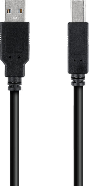 BlueBuilt USB-A-auf-USB-B-Kabel in Schwarz, Länge: 1,5 m - Bild 1
