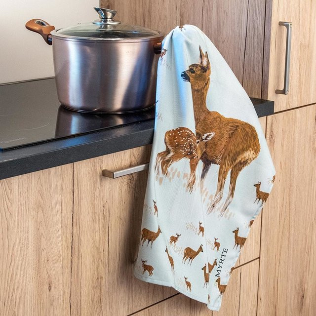 Geschirrhandtuch Reh Myrte von CJ Wildlife in Weiß aus Baumwolle, B: 70,0 cm, H: 47,0 cm - Bild 1