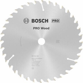 Bosch Optiline Wood Hartmetall Kreissägeblatt, Farbe: Silber, Durchmesser: 184 mm, Bohrung: 16 mm, Schnittdicke: 2,6 mm, 36 Zähne - Bild 2