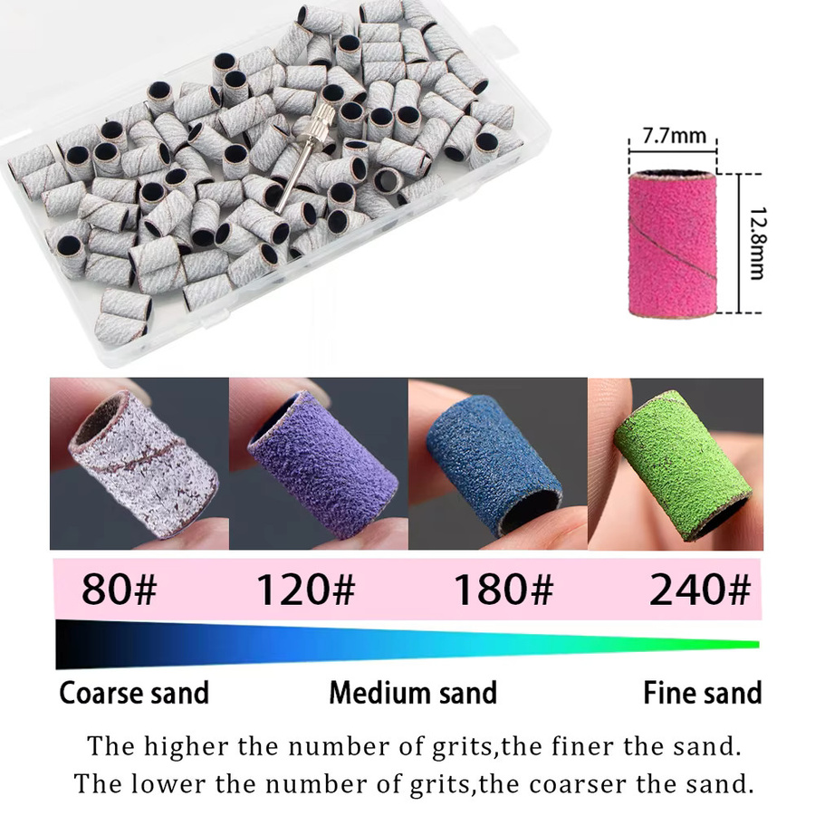 FILI Nagelbohrer Schleifbänder Set mit Metallschaft, Unisex - Bild 2