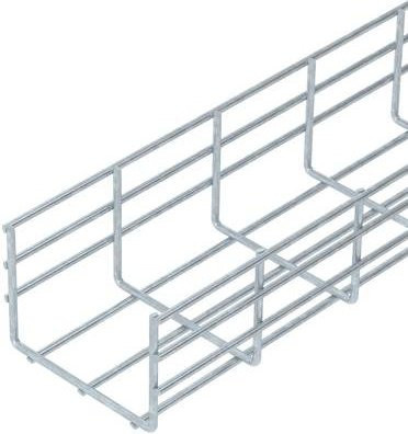 OBO Bettermann Gitterrinne aus Edelstahl in Silber, L: 3 m, B: 15,0 cm, H: 10,5 cm - Bild 1