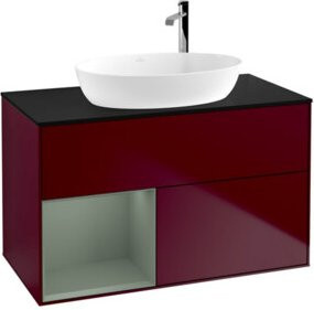 V&B Waschtischunterschrank Finion 100 Wandbeleuchtung in lackierter Ausführung, Breite: 100 cm, Tiefe: 50,1 cm, Höhe: 50,1 cm - Bild 1