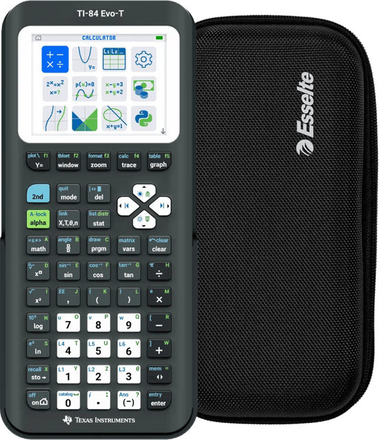 Texas Instruments TI-84 Evo-T Grafikfähiger Taschenrechner mit schwarzem Taschenrechnercase Set - Bild 1