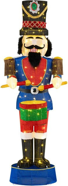 Costway Weihnachts-Nussknacker Figur XXL in Blau und Multicolour, Höhe: 185 cm - Bild 1