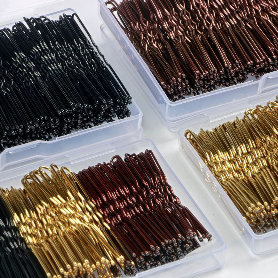 Bobby-Pins U-förmig, schwarz, Metall, 50 Stück, Damen - Bild 2