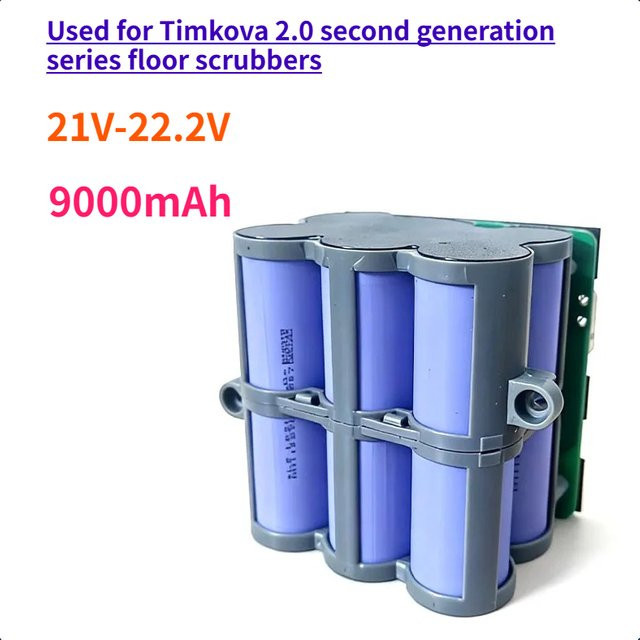 SUYIJIA Akku 21700 Akkupack für Timkova 2.0-Serie Bodenwäscher, 21 V–22,2 V, 9000 mAh, Farbe: Blau, kompatibel mit FW100900CN und FW100100CN - Bild 1