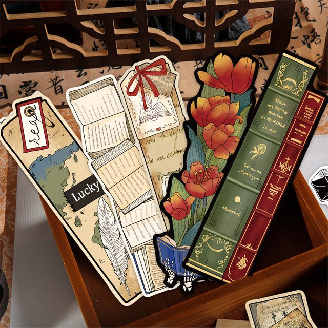 30 Stück Vintage Lesezeichen aus Papier in Multicolour für kreative Schreibwaren und Geschenke - Bild 1