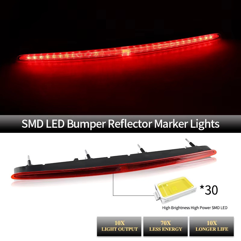 SAARMAT LED Bremslicht für BMW 1er Serie 128i 135i M E82 E88 (2007-2013), Hochmontierte hintere Bremsleuchte Rücklicht, Rot - Bild 4