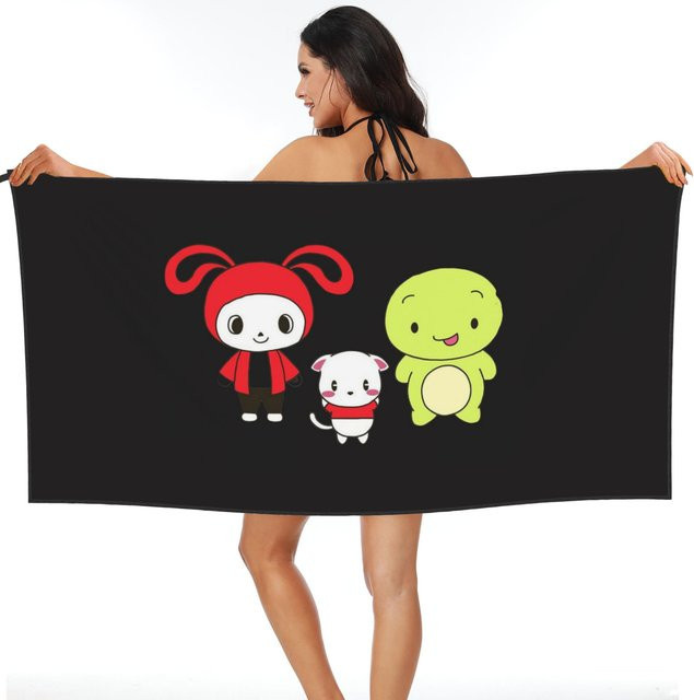 Jj Mikey Maizen Strandtuch aus Mikrofaser, schnelltrocknend und saugfähig, Farbe: Schwarz, B/H: 70 x 140 cm - Bild 1