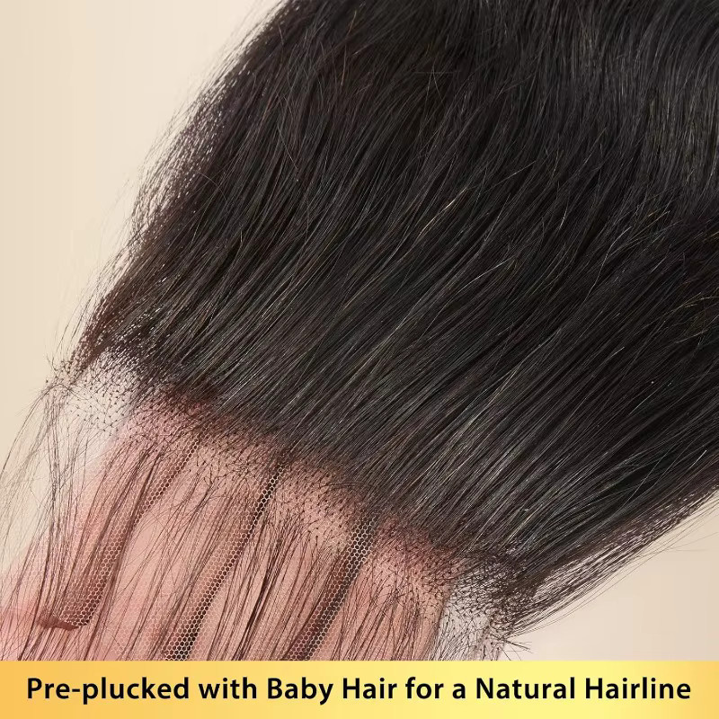 GloTress Lace Frontal und Closure Set, 13x6 und 4x4, brasilianisches Virgin Remy Echthaar, 8-22'' - Bild 3
